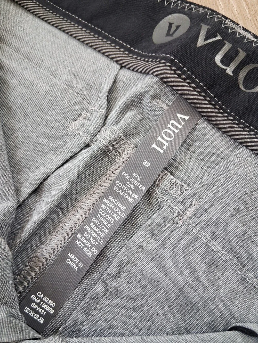 Vuori Men's Aim Pant Concrete 32